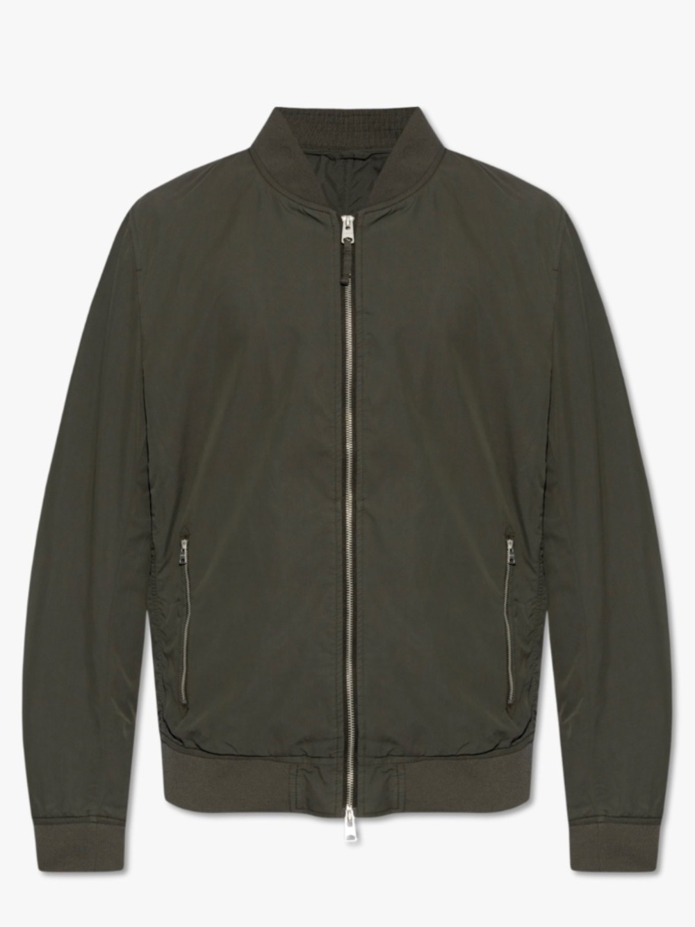 AllSaints Bassett Bomber Jacket Olive Green SZ L